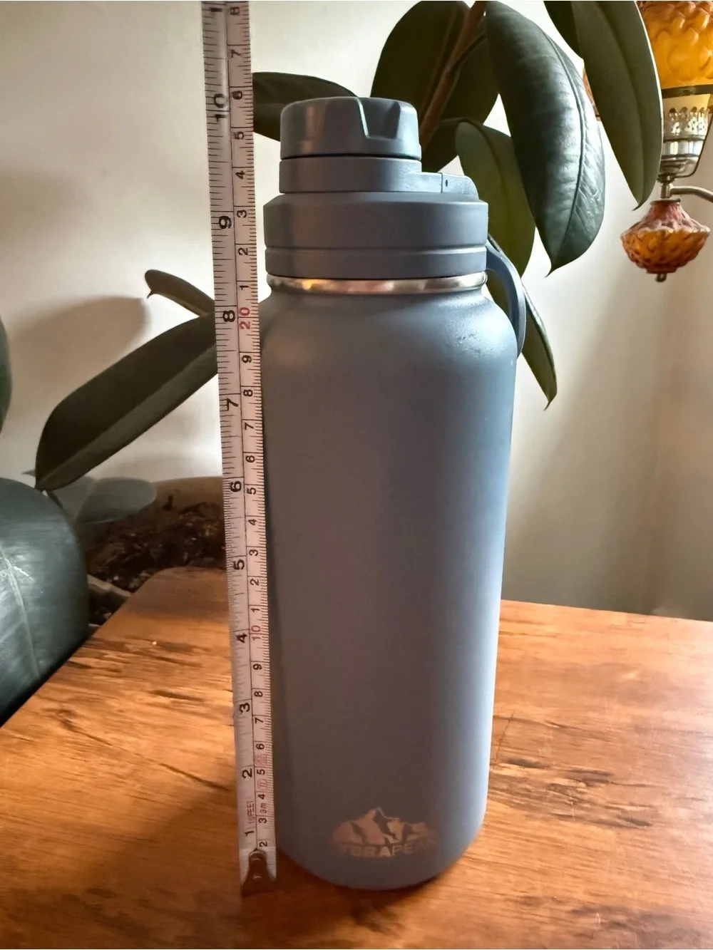 HydraPeak Matte Slate Blue Insulated Water Bottle 32 oz